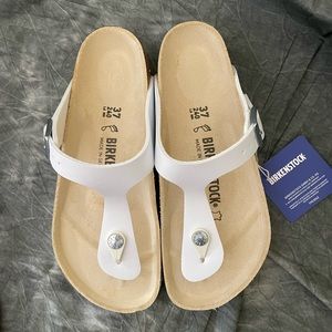 Birkenstock Gizeh Birko-Flor Sandal in White